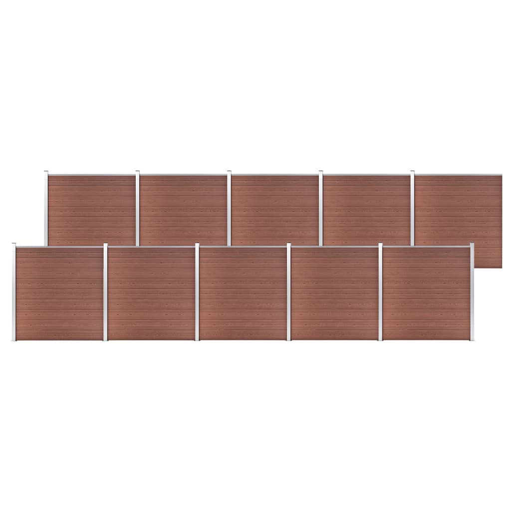 vidaXL Garden Fence WPC 1737×186 cm Brown