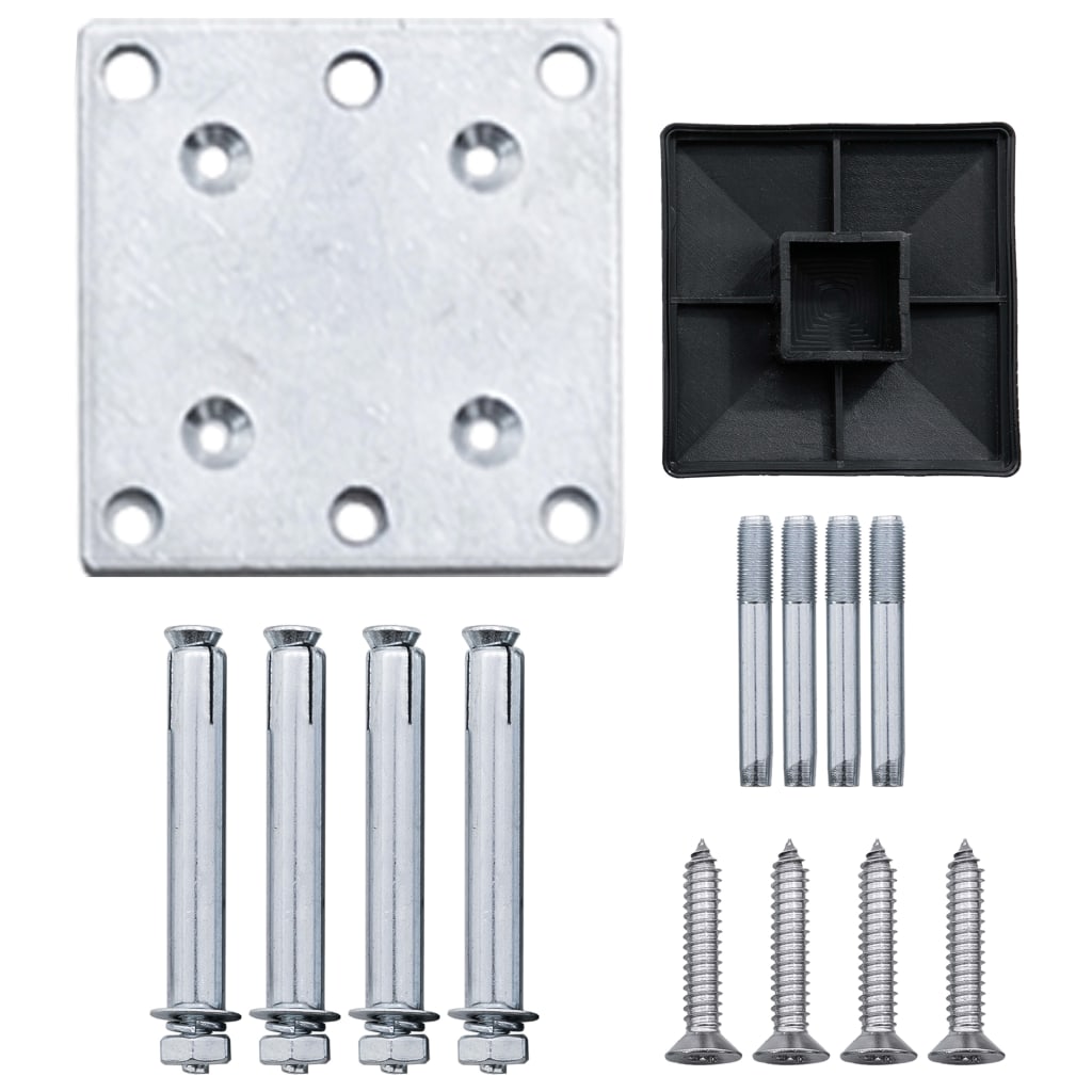 dārza žogs, brūns, 1737x186 cm, WPC