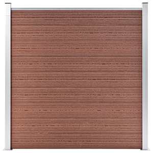 Plotová sada WPC 3 čtvercové + 1 šikmý díl 619 x 186 cm hnědá - obrázek 2