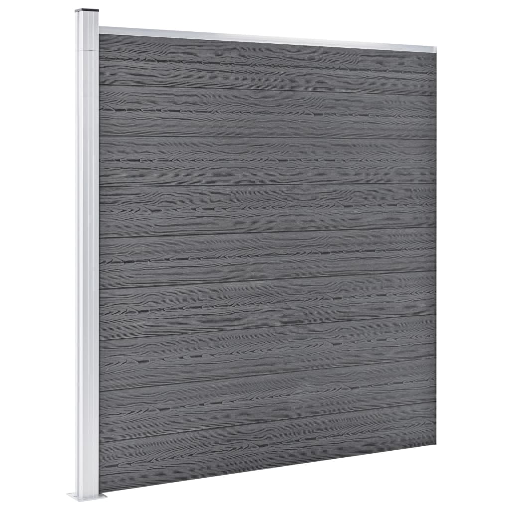 vidaXL Schutting 699x186 cm HKC grijs