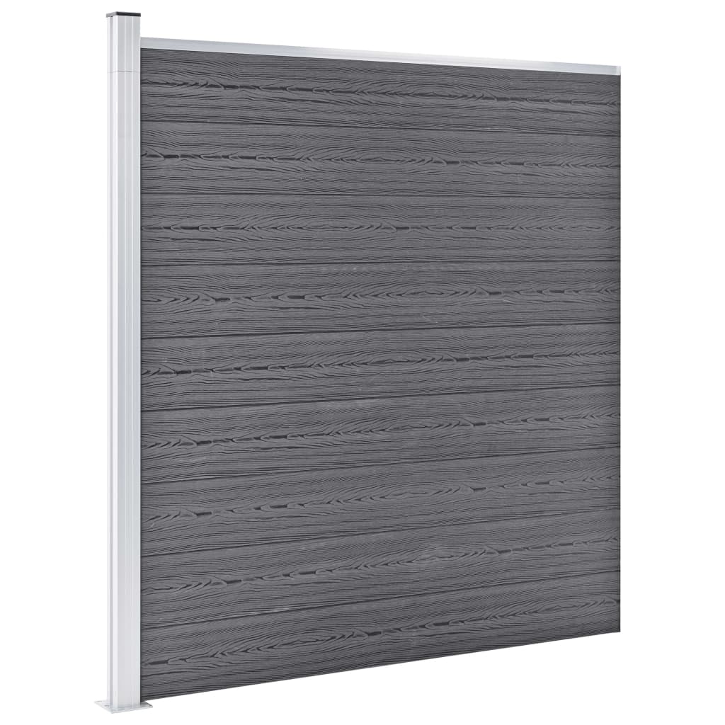 vidaXL Schutting 1737x186 cm HKC grijs