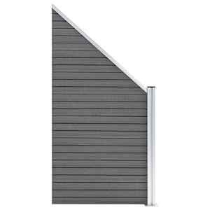 Plotová sada WPC 2 čtvercové + 1 šikmý díl 446 x 186 cm šedá - obrázek 6