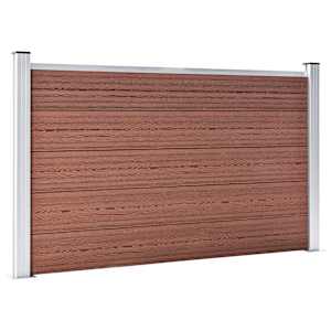 Zahradní plot WPC 353 x 106 cm hnědý - obrázek 2
