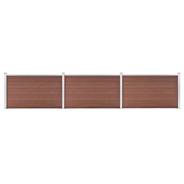 vidaXL aiapiire, WPC, 526 x 106 cm pruun