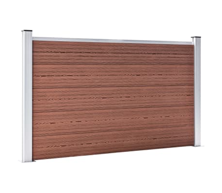 vidaXL Garden Fence WPC 526x106 cm Brown