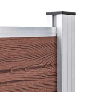 Zahradní plot WPC 699 x 106 cm hnědý - obrázek 4