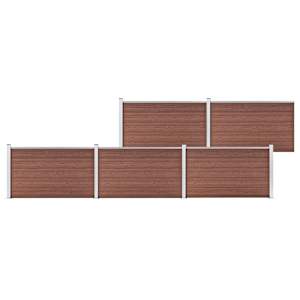 vidaXL aiapiire, WPC, 872 x 106 cm pruun