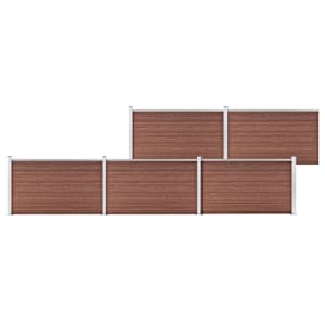 Zahradní plot WPC 872 x 106 cm hnědý - obrázek 1
