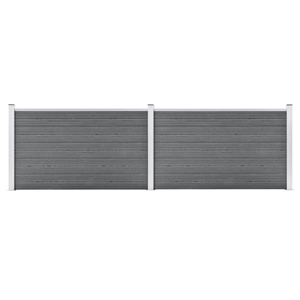 vidaXL Clôture de jardin WPC 353x106 cm Gris