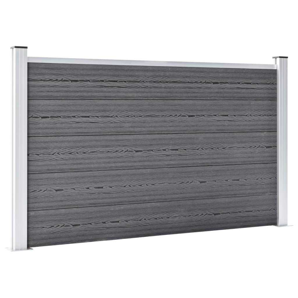 vidaXL Painel de vedação para jardim 526x106 cm WPC cinzento