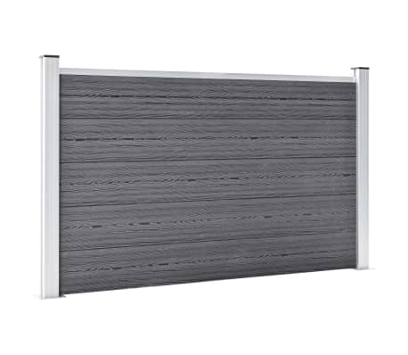 vidaXL Painel de vedação para jardim 526x106 cm WPC cinzento