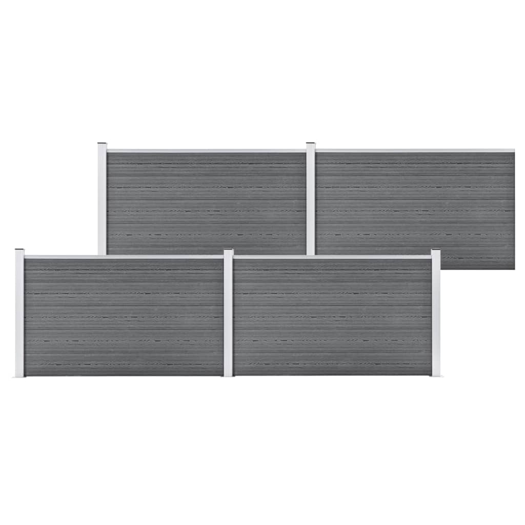 vidaXL Garden Fence WPC 699×106 cm Grey