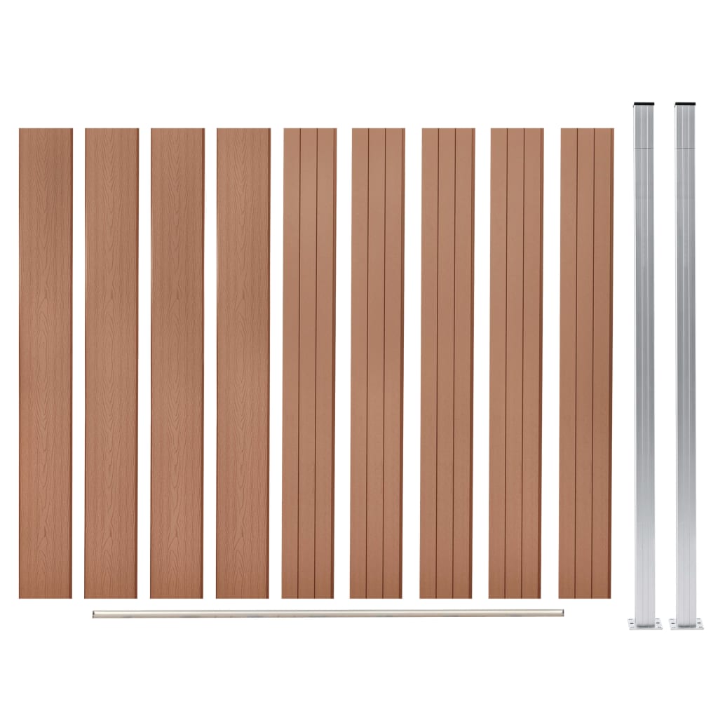 vidaXL Garden Fence WPC 180x187 cm Brown
