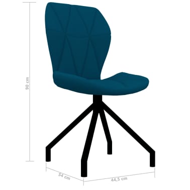 vidaXL Chaises de salle à manger 4 pcs Bleu Similicuir vidaXL Chaises de salle à manger 4 pcs Bleu Similicuir