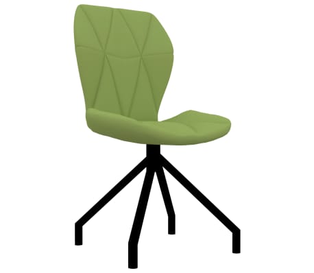 vidaXL Valgomojo kėdės, 4vnt., žalios spalvos, dirbtinė oda (2x282559)
