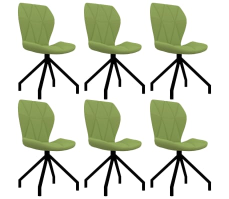 vidaXL Chaises de salle à manger 6 pcs Vert Similicuir vidaXL Chaises de salle à manger 6 pcs Vert Similicuir
