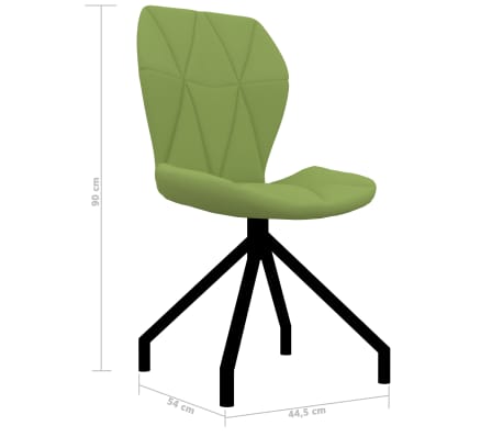 vidaXL Chaises de salle à manger 6 pcs Vert Similicuir vidaXL Chaises de salle à manger 6 pcs Vert Similicuir