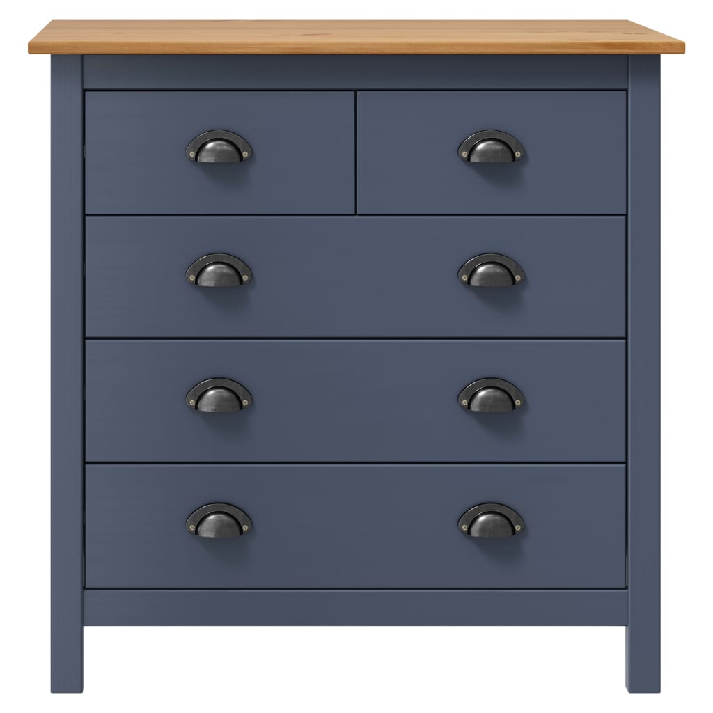 

vidaXL Dressoir Hill Range 79x40x80 cm massief grenenhout grijs