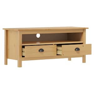 TV stolek Hill medově hnědý 110x40x47 cm masivní borové dřevo - obrázek 3