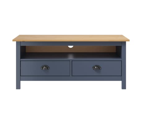 vidaXL telerikapp "Hill", hall, 110 x 40 x 47 cm, männipuit