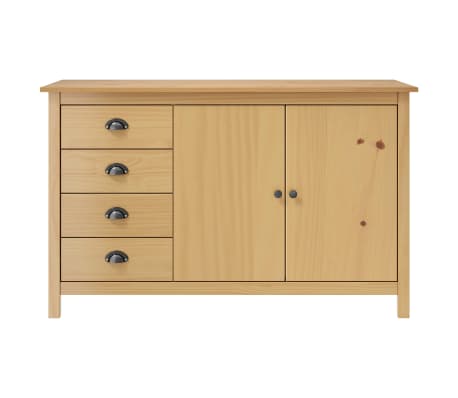 vidaXL Příborník Hill medově hnědý 130x40x80 cm masivní borové dřevo