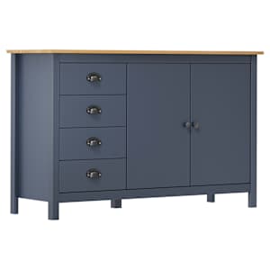 Komoda Hill siva 130x40x80 cm trdna borovina