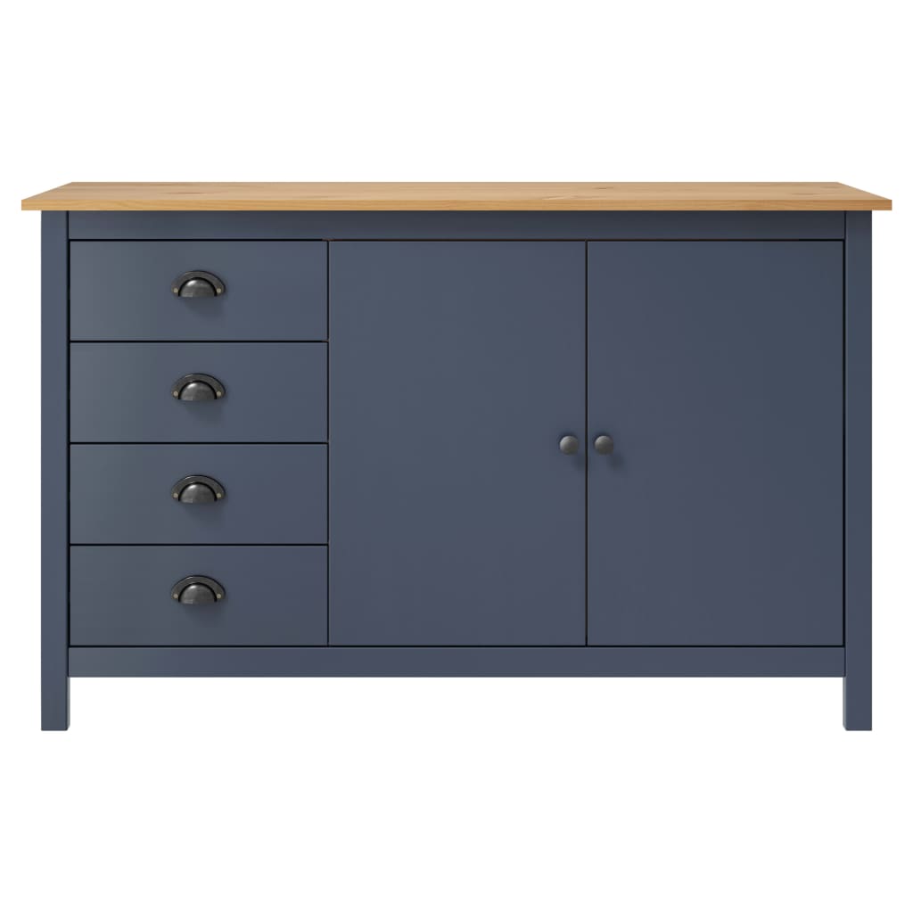 

vidaXL Dressoir Hill Range 130x40x80 cm massief grenenhout grijs