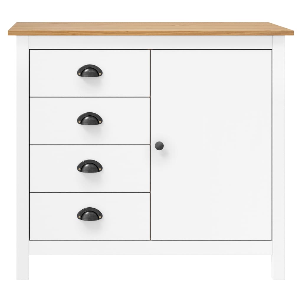 

vidaXL Dressoir Hill Range 91x40x80 cm massief grenenhout wit