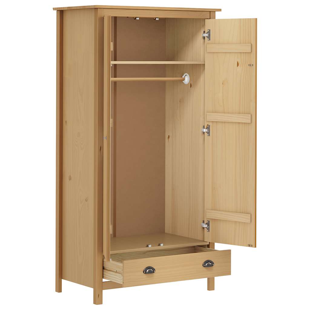 Thumbnail - vidaXL Kleiderschrank mit 2 Türen Hill 89x50x170 cm Massivholz Kiefer
