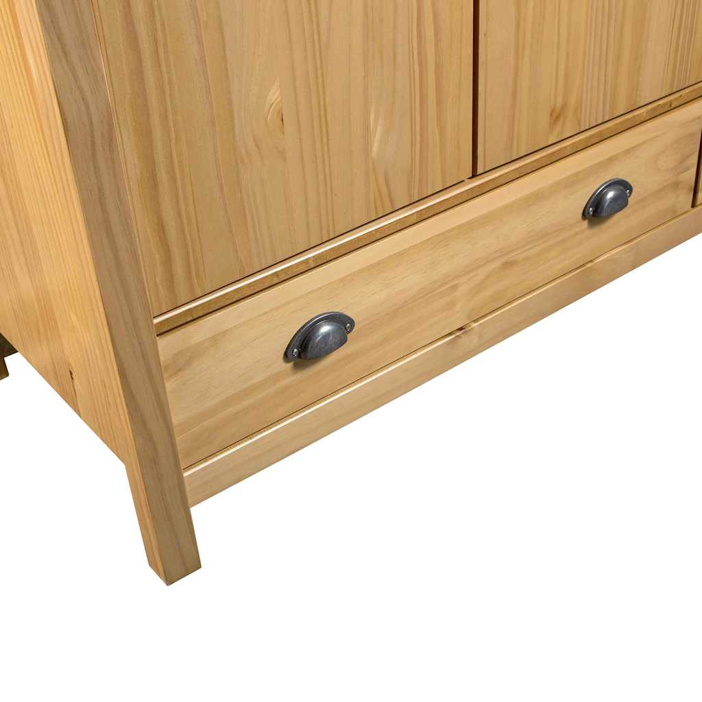 Pin Solide Garde-robe à 3 Portes 127x50x170 cm Armoire Vêtement Chambre vidaXL acheter