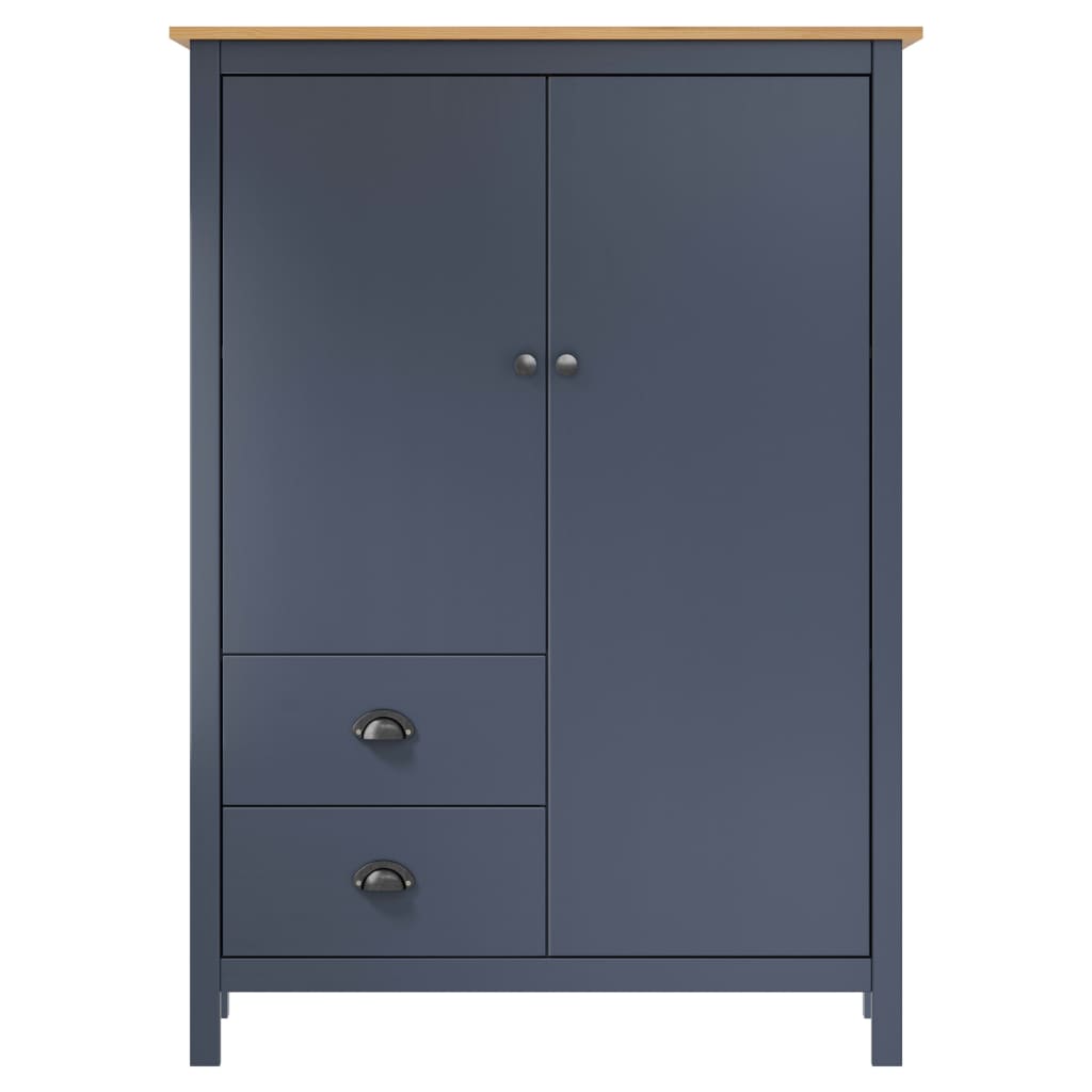 

vidaXL Kledingkast 2 deuren Hill Range 99x45x137 cm grenenhout grijs