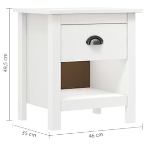 Noční stolky 2 ks Hill 46 x 35 x 49,5 cm masivní borové dřevo - obrázek 8