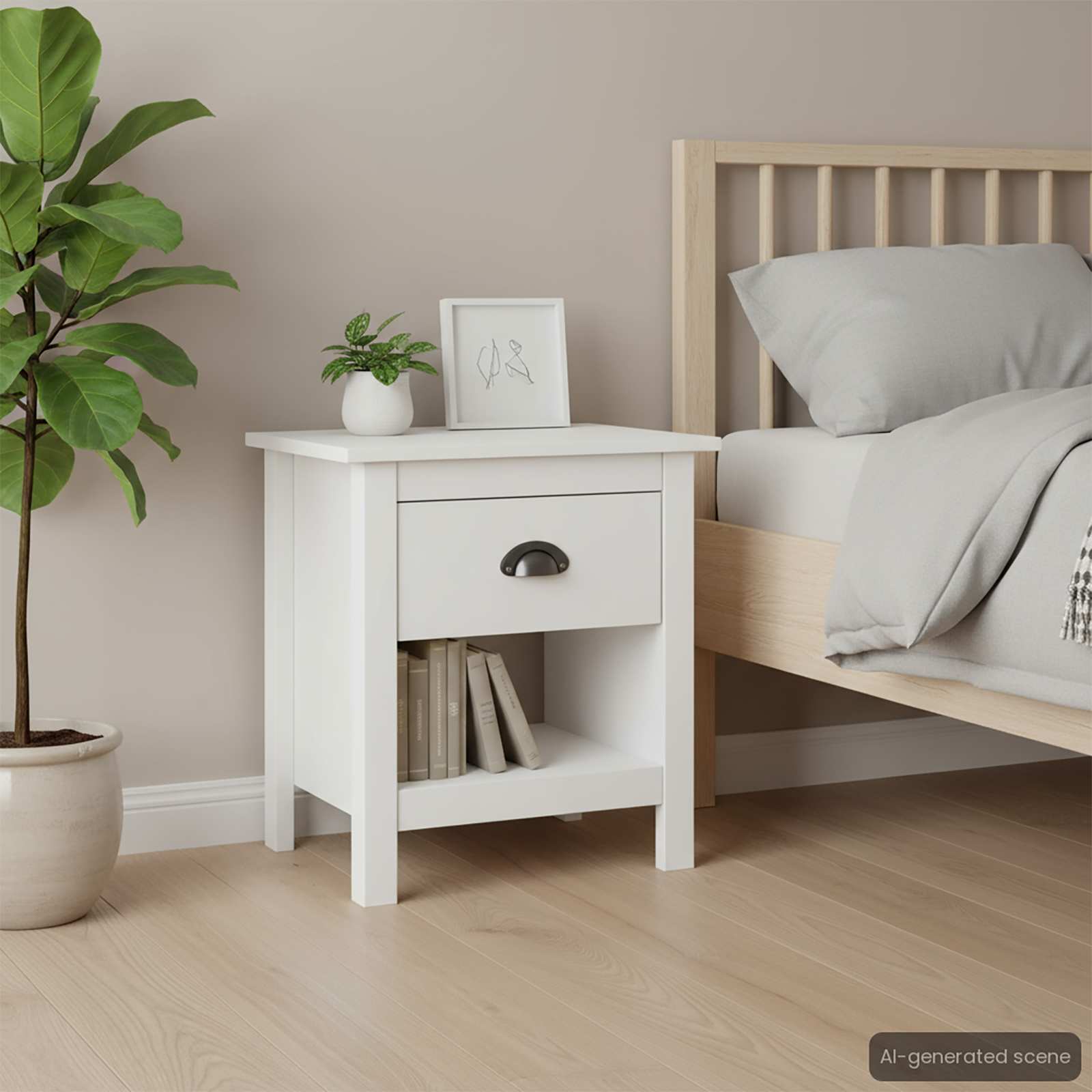 Noční stolky 2 ks Hill 46 x 35 x 49,5 cm masivní borové dřevo 288968