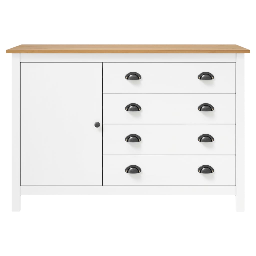 

vidaXL Dressoir Hill Range 120x40x80 cm massief grenenhout wit
