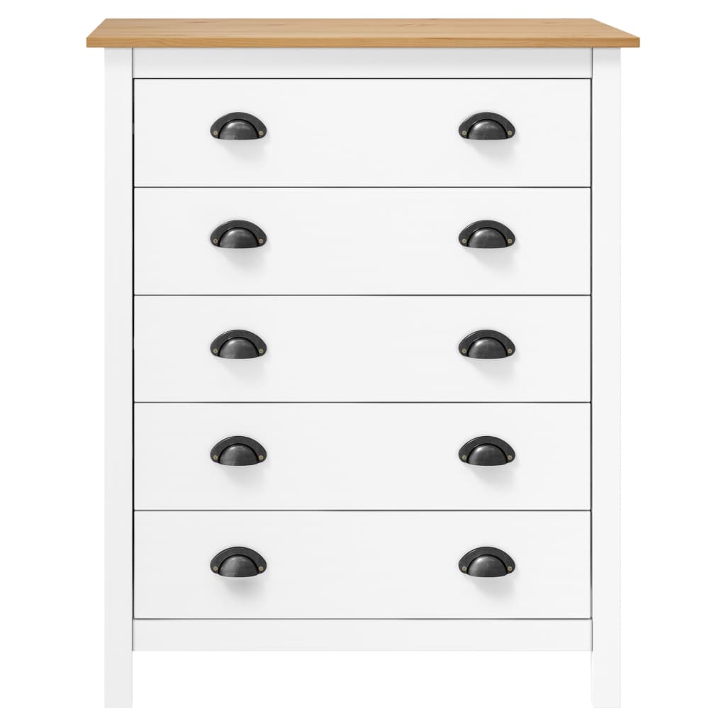 

vidaXL Dressoir Hill Range met 5 lades 79x40x96,5 cm grenenhout