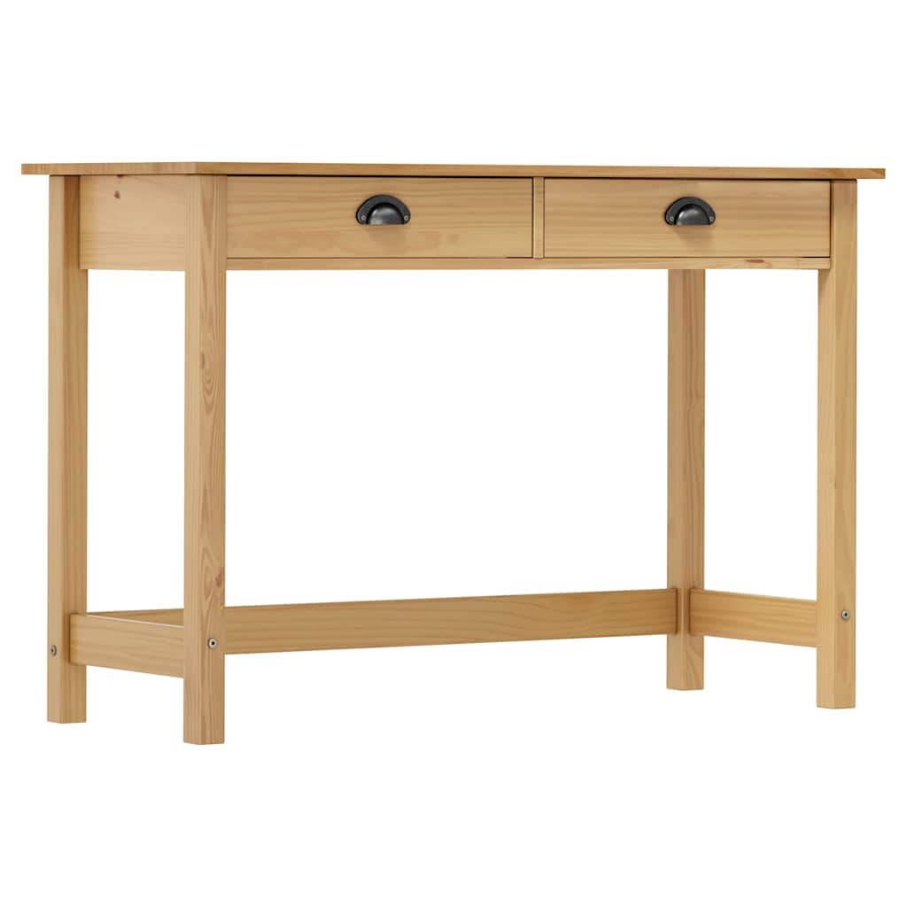 vidaXL Avlastningsbord Hill med 2 lådor 110x45x74 cm massiv furu
