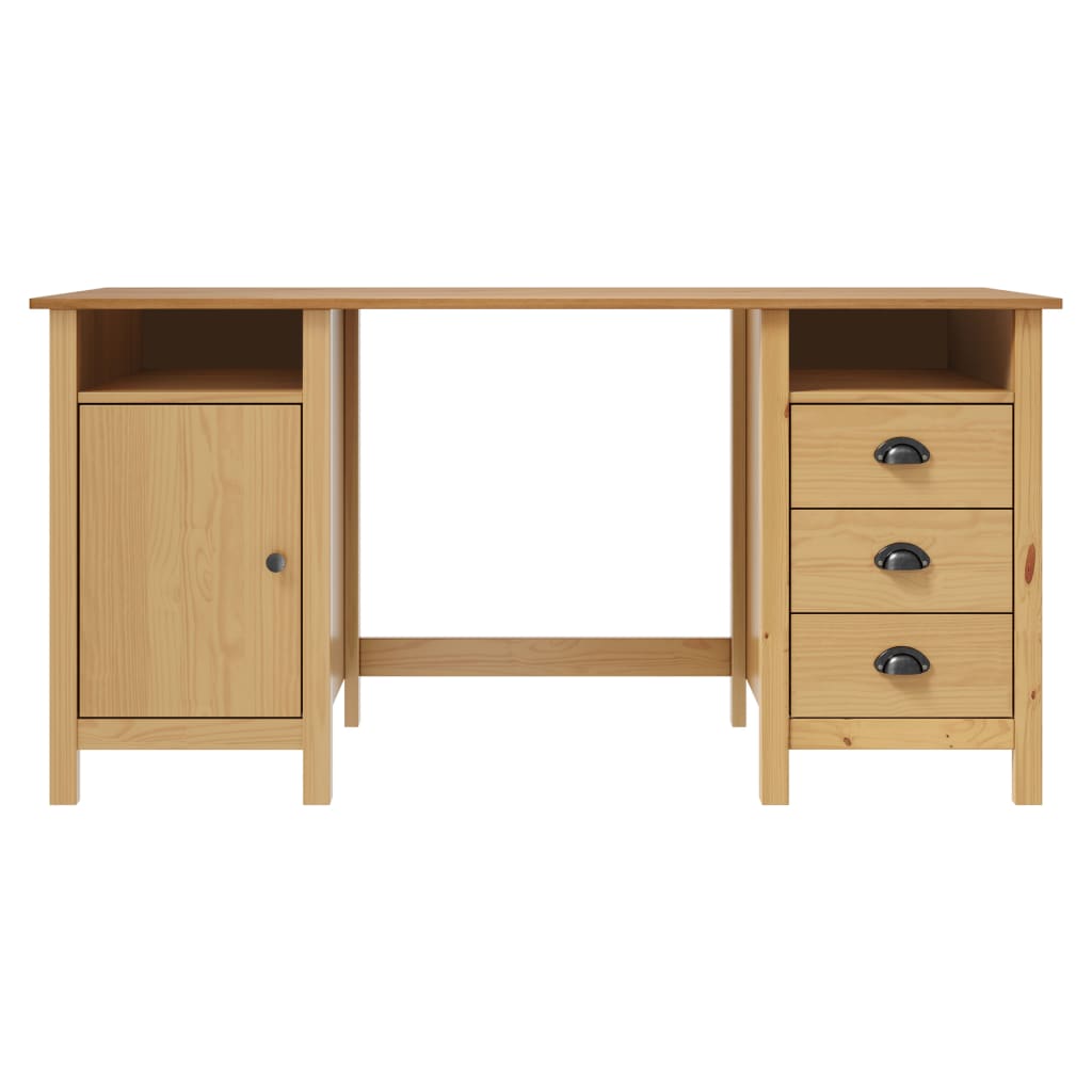 

vidaXL Bureau Hill Range 150x50x74 cm massief grenenhout honingbruin