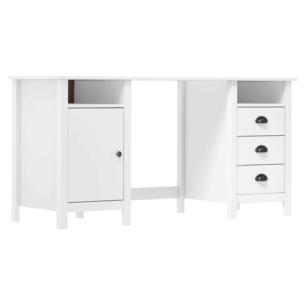 Vidaxl - vidaXL Secretária Hill 150x50x74 cm pinho maciço branco