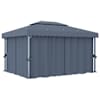 vidaXL varjualune kardinaga 4 x 3 m, antratsiithall, alumiinium