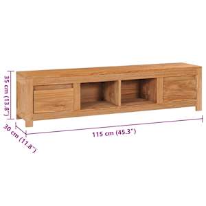 TV stolek 115 x 30 x 35 cm masivní teakové dřevo - obrázek 8