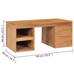 Konferenční stolek 90 x 50 x 40 cm masivní teakové dřevo - obrázek 7