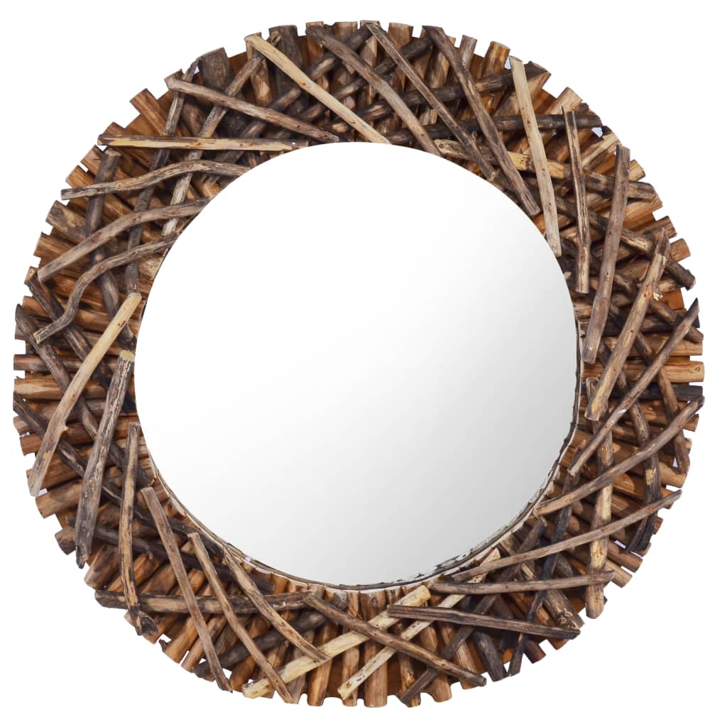 Sieninis veidrodis, 60cm, tikmedžio mediena, apskritas | Stepinfit.lt