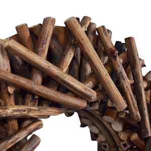 Nástěnné zrcadlo 60 cm teak kulaté - obrázek 5