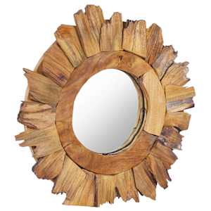 Nástěnné zrcadlo 40 cm teak kulaté - obrázek 2