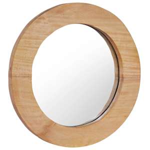 Nástěnné zrcadlo 40 cm teak kulaté - obrázek 2