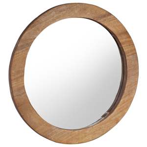 Nástěnné zrcadlo 60 cm teak kulaté - obrázek 2