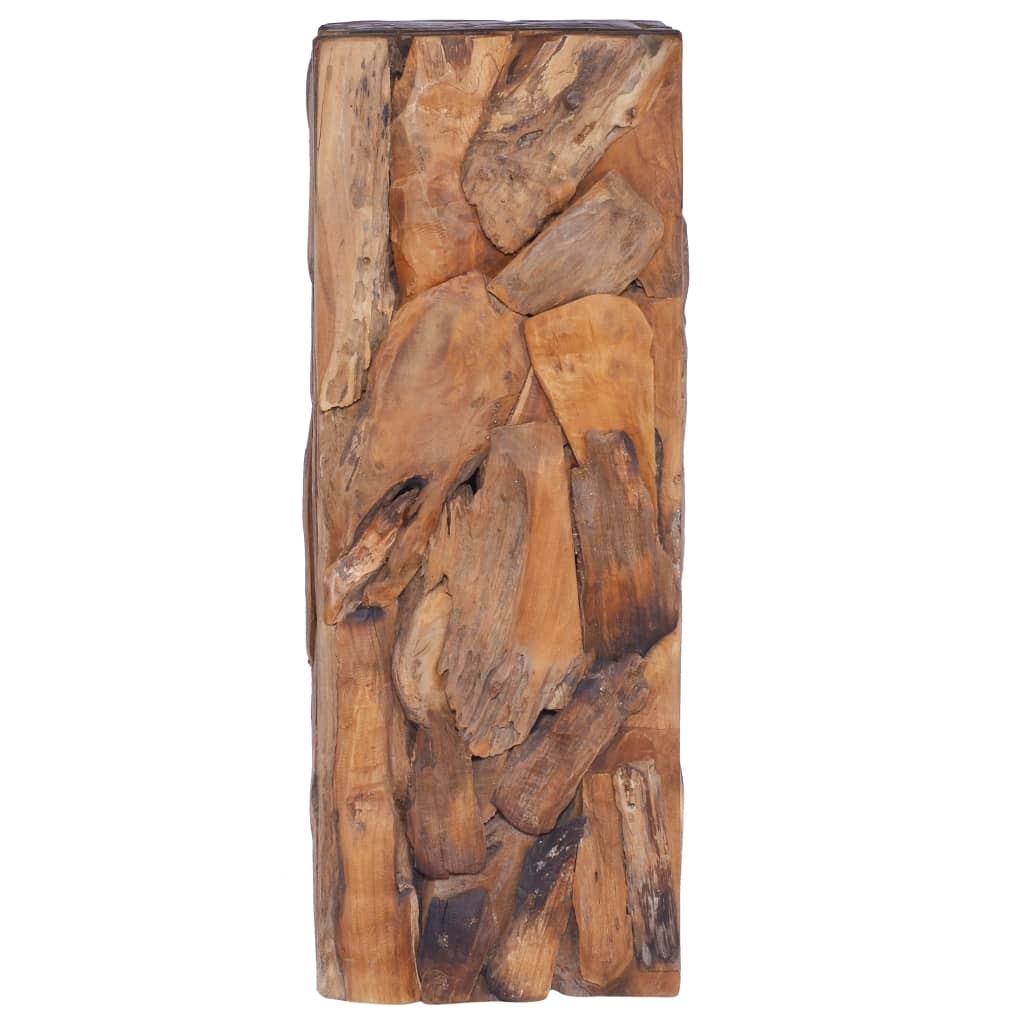 vidaXL Bijzettafel 30x30x80 cm massief teakhout afbeelding