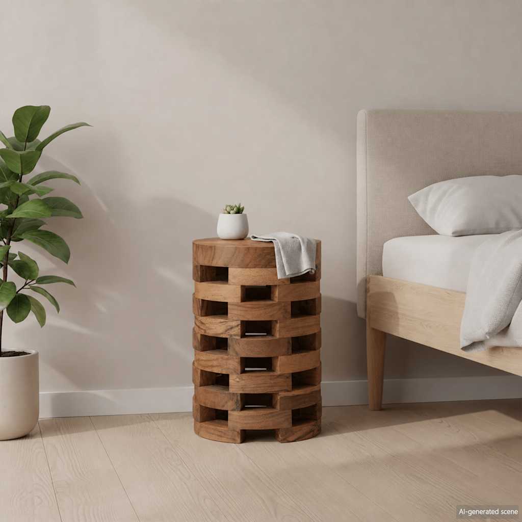 Κομοδίνο 30 x 30 x 45 εκ. από Μασίφ Ξύλο Teak