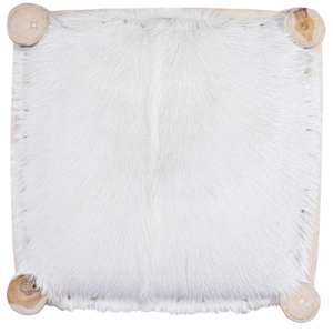 Barski stolček pravo kozje usnje in trdna tikovina - slika 7