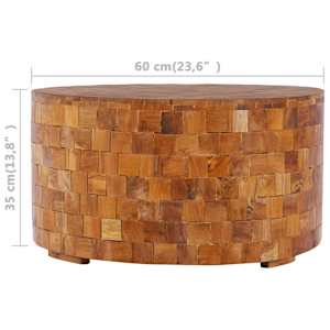 Konferenční stolek 60 x 60 x 35 cm masivní teakové dřevo - obrázek 3